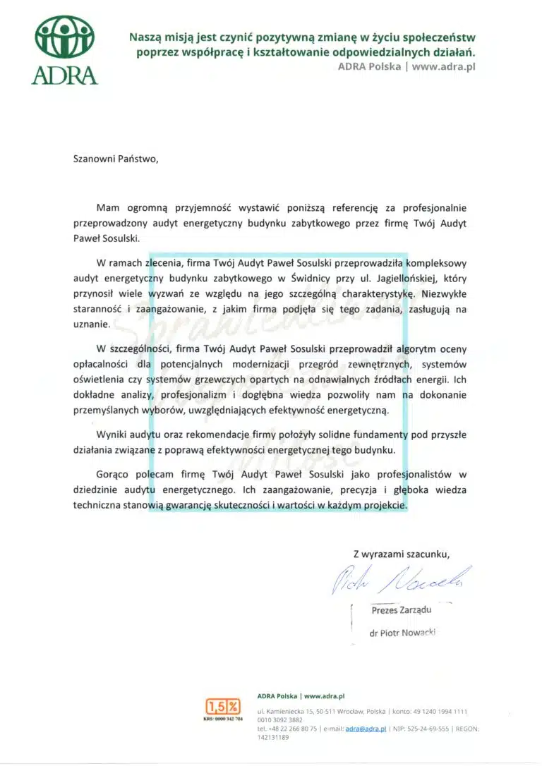 Referencje ADRA