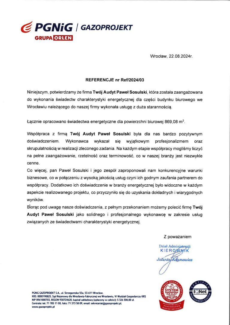 Referencje PGNiG
